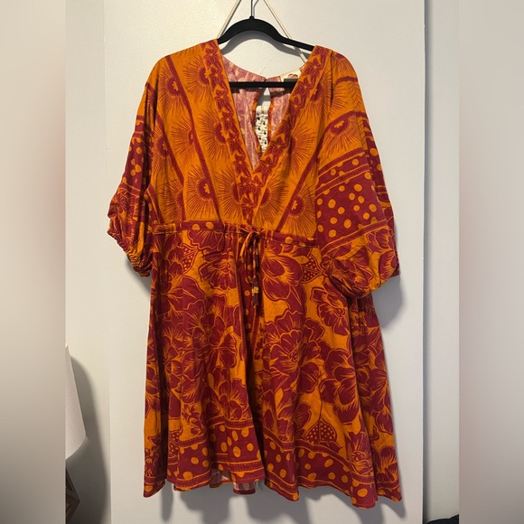 Farm Rio x Anthropologie Printed V Neck Tunic Dress - Picture 5 of 10